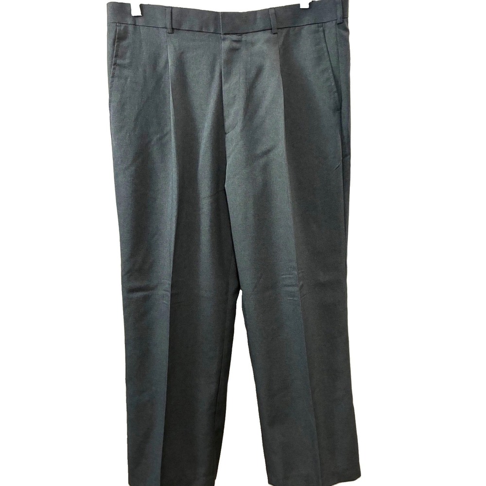Montique Dress Pants Mens 38 Gray Pleated Front Straight Leg Formal Style New